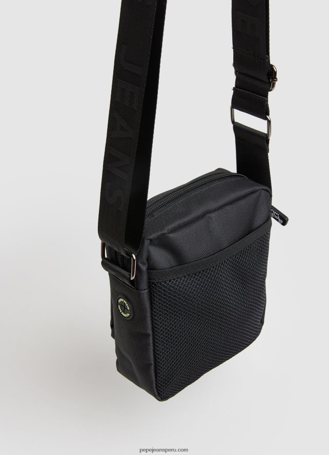 hombres bolsa crossbody con logo en relieve Pepe Jeans 44JTZ1292 negro - Imagen 2