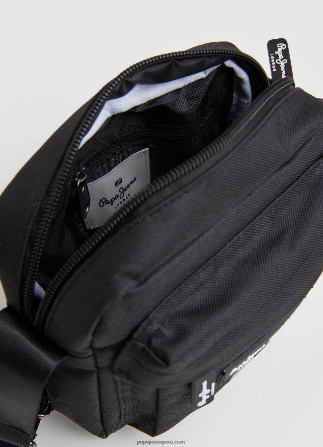 hombres bolsa crossbody con logo en relieve Pepe Jeans 44JTZ1292 negro - Imagen 3