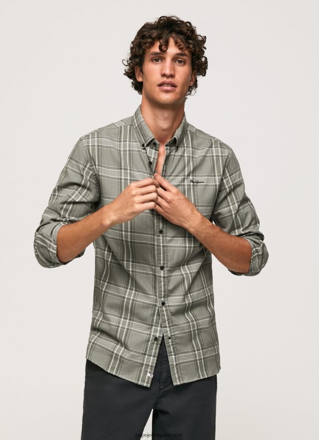 hombres_camisa_a_cuadros_slim_fit_pepe_jeans_44jtz1036_fundicion.jpg hombres camisa a cuadros slim fit Pepe Jeans 44JTZ1036 fundición - Imagen 1