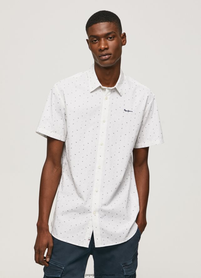 hombres camisa de manga corta lindenberg Pepe Jeans 44JTZ1063 blanco - Imagen 3
