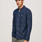 hombres camisa de mezclilla partón Pepe Jeans 44JTZ1035 mezclilla