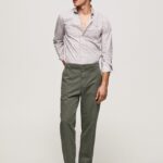 hombres camisa Lenora slim de popelina Pepe Jeans 44JTZ1075 blanco