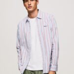 hombres camisa lister fil-a-fil slim fit Pepe Jeans 44JTZ1065 estudio rojo