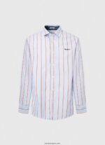 hombres camisa lister fil-a-fil slim fit Pepe Jeans 44JTZ1065 estudio rojo - Imagen 5