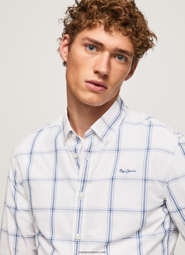 hombres camisa lorian slim fit de popelina Pepe Jeans 44JTZ1029 Marfil - Imagen 3