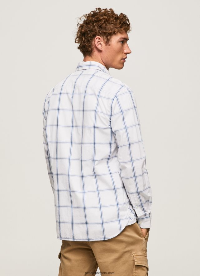 hombres camisa lorian slim fit de popelina Pepe Jeans 44JTZ1029 Marfil - Imagen 4
