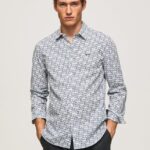 hombres camisa lou slim fit de popelina Pepe Jeans 44JTZ1070 blanco
