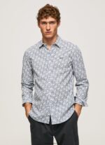 hombres camisa lou slim fit de popelina Pepe Jeans 44JTZ1070 blanco