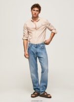 hombres camisa lucus slim de popelina Pepe Jeans 44JTZ1053 blanquecino
