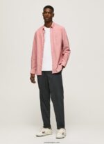 hombres camisa oxford de corte estándar Pepe Jeans 44JTZ1048 rosa nublado - Imagen 2