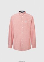 hombres camisa oxford de corte estándar Pepe Jeans 44JTZ1048 rosa nublado - Imagen 5