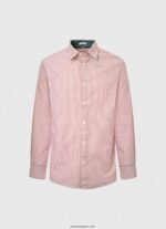 hombres camisa percy de popelina con rayas de bengala Pepe Jeans 44JTZ1074 estudio rojo - Imagen 5