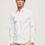 hombres camisa slim fit Pepe Jeans 44JTZ1024 blanco