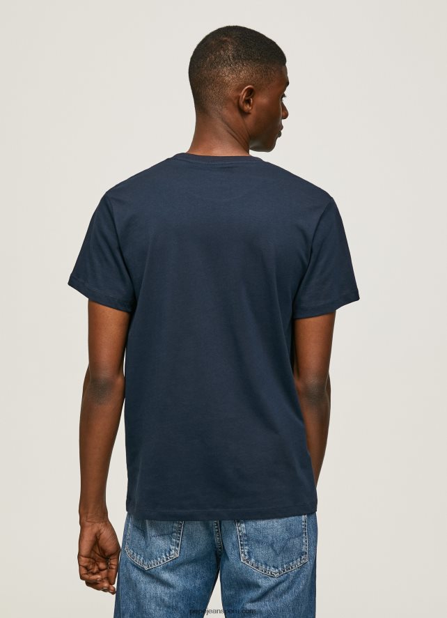 hombres camiseta con el logo de la bandera y la bandera ondeando Pepe Jeans 44JTZ935 dulwich - Imagen 4