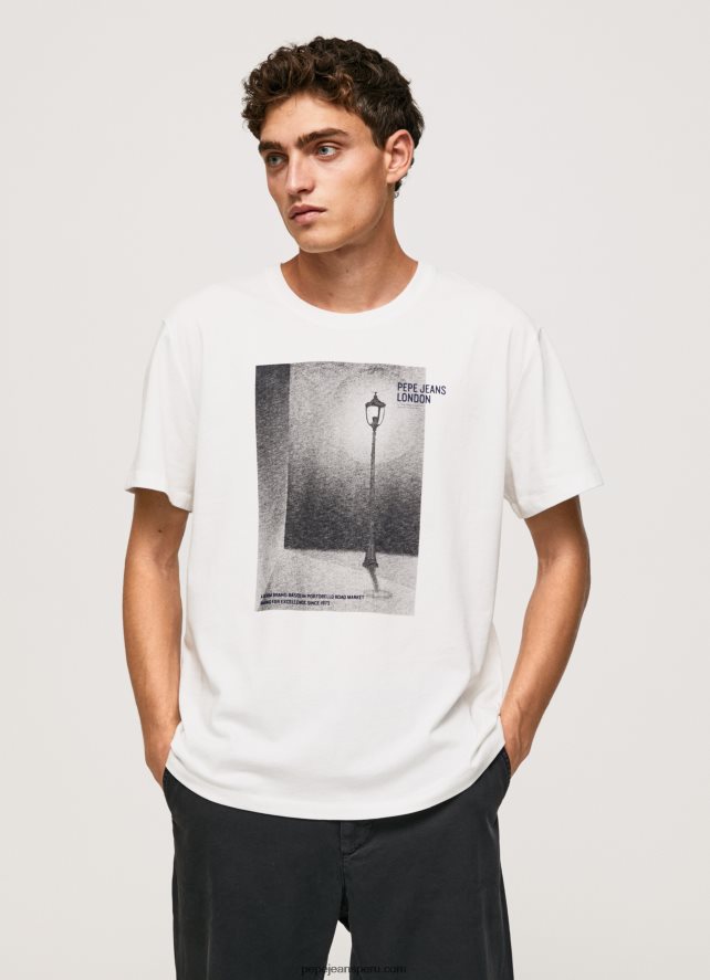 hombres_camiseta_con_estampado_de_foto_pepe_jeans_44jtz958_blanco.jpg hombres camiseta con estampado de foto Pepe Jeans 44JTZ958 blanco - Imagen 1