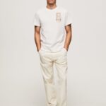 hombres camiseta con estampado de foto Pepe Jeans 44JTZ990 blanquecino