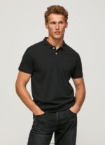 hombres camiseta con logo Pepe Jeans 44JTZ1086 negro
