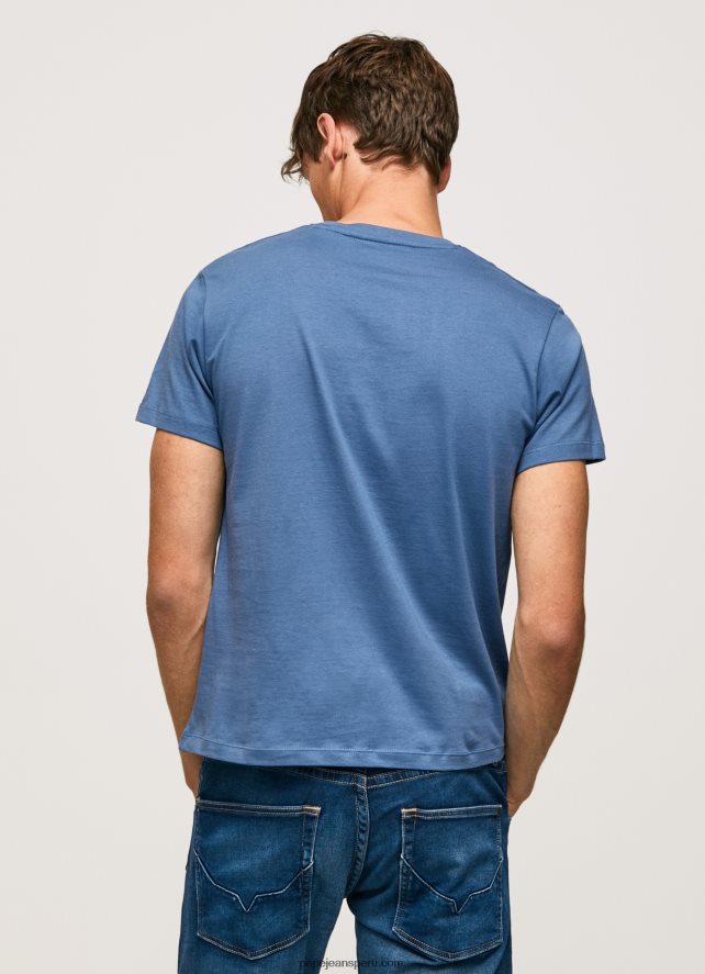 hombres camiseta de algodón con logo de pinceles Pepe Jeans 44JTZ929 ozzy - Imagen 4