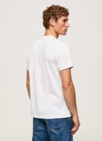 hombres camiseta de algodón con logo de pinceles Pepe Jeans 44JTZ952 blanco - Imagen 4