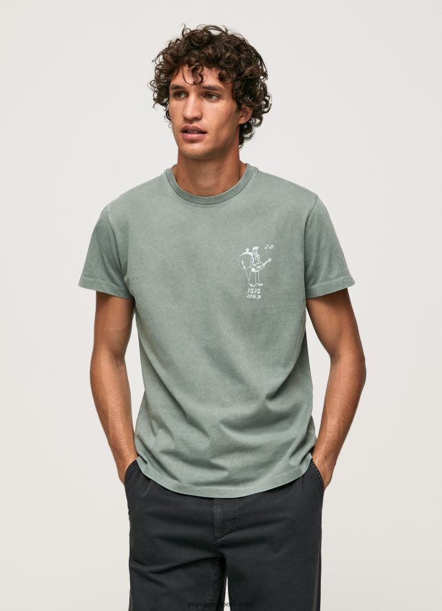 hombres_camiseta_de_algodon_lavado_y_tenido_pepe_jeans_44jtz925_fundicion.jpg hombres camiseta de algodón lavado y teñido Pepe Jeans 44JTZ925 fundición - Imagen 1