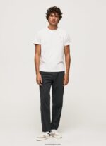 hombres camiseta de algodón lavado y teñido Pepe Jeans 44JTZ942 blanco - Imagen 2
