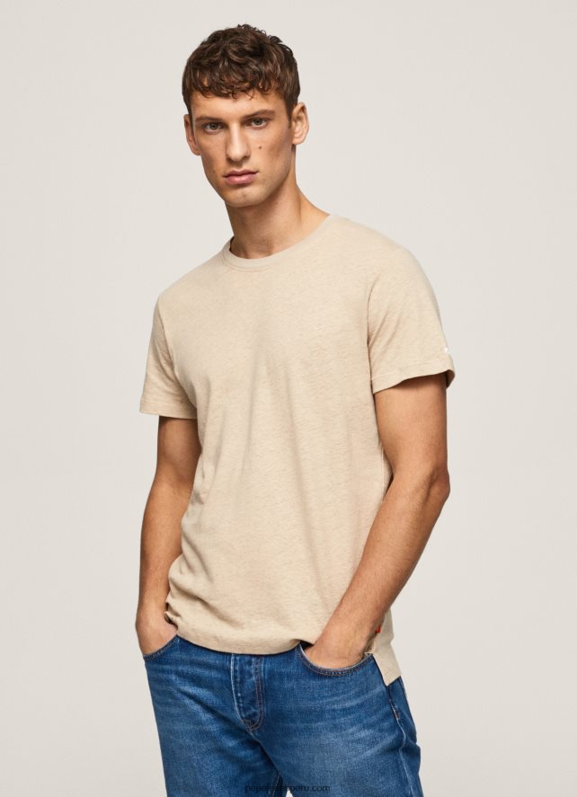 hombres_camiseta_de_algodon_liso_pepe_jeans_44jtz996_malta.jpg hombres camiseta de algodón liso Pepe Jeans 44JTZ996 malta - Imagen 1