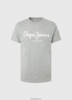 hombres camiseta de manga corta de algodón Pepe Jeans 44JTZ1004 gris marga - Imagen 4