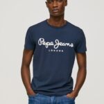 hombres camiseta de manga corta de algodón Pepe Jeans 44JTZ1005 Armada