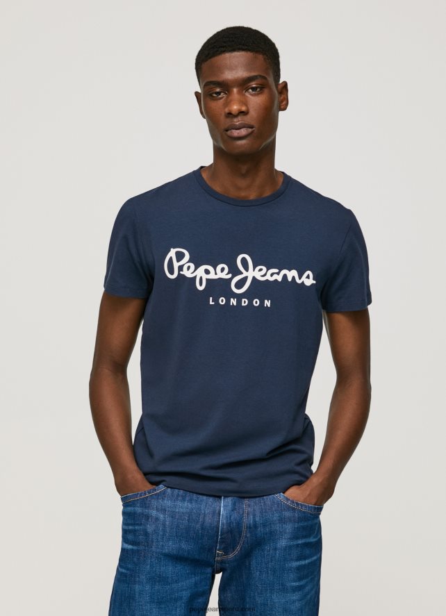hombres_camiseta_de_manga_corta_de_algodon_pepe_jeans_44jtz1005_armada.jpg hombres camiseta de manga corta de algodón Pepe Jeans 44JTZ1005 Armada - Imagen 1