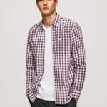 hombres carga camisa a cuadros bicolor Pepe Jeans 44JTZ1066 jarman