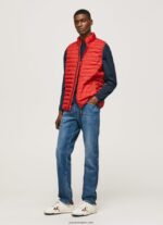 hombres chaleco capitonado con cremallera Pepe Jeans 44JTZ843 estudio rojo - Imagen 2