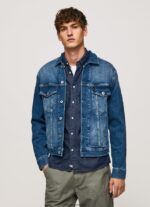 hombres chamarra de mezclilla con corte estándar Pepe Jeans 44JTZ831 mezclilla - Imagen 2