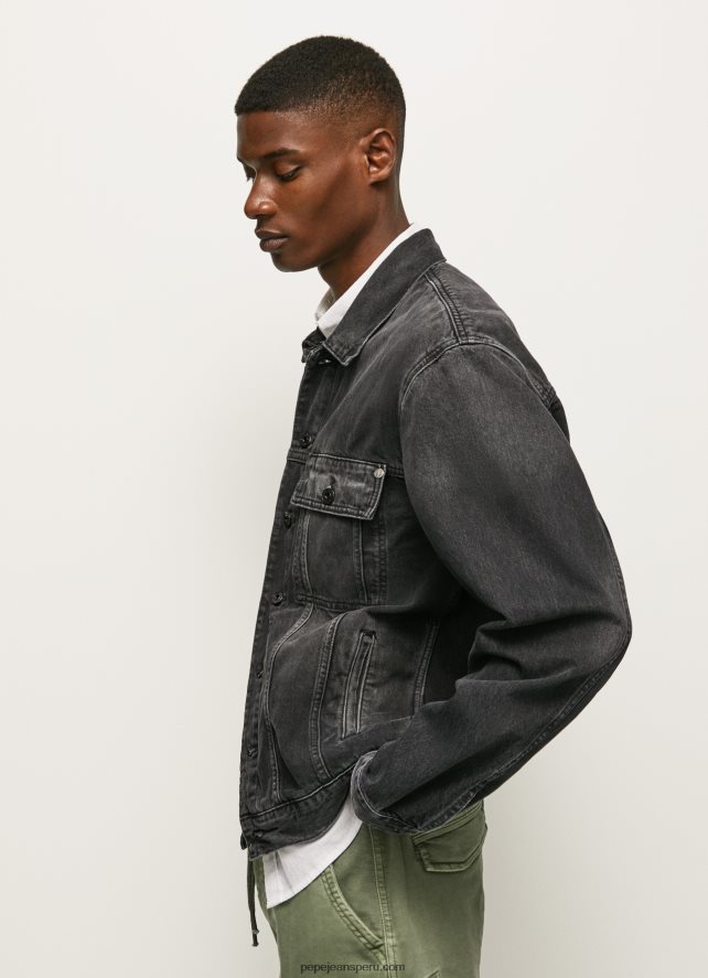 hombres chamarra de mezclilla oversize Pepe Jeans 44JTZ833 mezclilla - Imagen 4