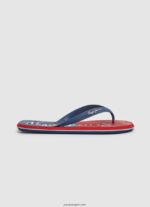 hombres chanclas de playa con bandera de ballena Pepe Jeans 44JTZ1256 Armada