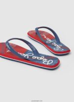 hombres chanclas de playa con bandera de ballena Pepe Jeans 44JTZ1256 Armada - Imagen 4