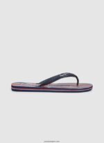 hombres chanclas de playa con bandera hawi Pepe Jeans 44JTZ1259 Denim oscuro