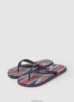 hombres chanclas de playa con bandera hawi Pepe Jeans 44JTZ1259 Denim oscuro - Imagen 3