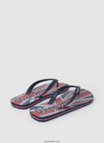 hombres chanclas de playa con bandera hawi Pepe Jeans 44JTZ1259 Denim oscuro - Imagen 4
