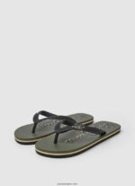 hombres chanclas de playa con logo de bay beach Pepe Jeans 44JTZ1268 ejército - Imagen 3