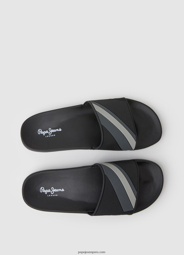 hombres chanclas de playa con textura deslizante Pepe Jeans 44JTZ1263 negro - Imagen 2