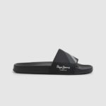 hombres chanclas de playa con textura deslizante Pepe Jeans 44JTZ1263 negro