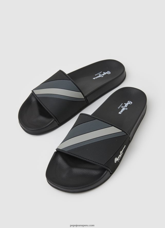 hombres chanclas de playa con textura deslizante Pepe Jeans 44JTZ1263 negro - Imagen 3