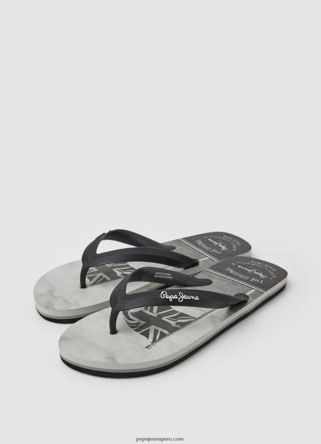 hombres chanclas de playa de mar de ballenas Pepe Jeans 44JTZ1262 negro - Imagen 3