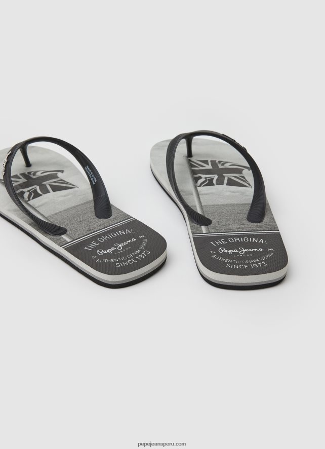 hombres chanclas de playa de mar de ballenas Pepe Jeans 44JTZ1262 negro - Imagen 4