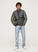 hombres chaqueta acolchada Pepe Jeans 44JTZ837 negro lavado - Imagen 2