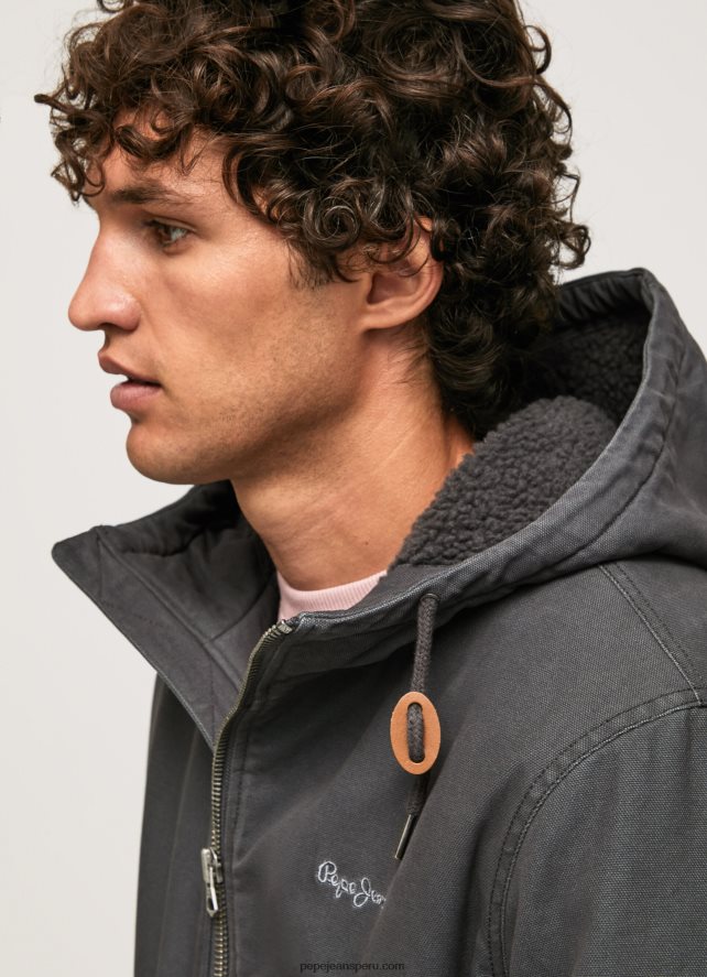 hombres chaqueta con forro polar Pepe Jeans 44JTZ836 negro lavado - Imagen 3