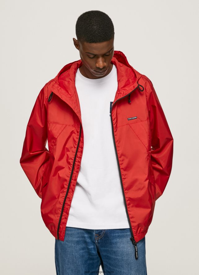 hombres_chaqueta_cortavientos_con_capucha_pepe_jeans_44jtz824_estudio_rojo.jpg hombres chaqueta cortavientos con capucha Pepe Jeans 44JTZ824 estudio rojo - Imagen 1