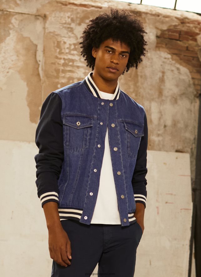 hombres_chaqueta_de_tejido_combinado_pepe_jeans_44jtz846_mezclilla.jpg hombres chaqueta de tejido combinado Pepe Jeans 44JTZ846 mezclilla - Imagen 1