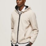 hombres chaqueta deportiva de oveja Pepe Jeans 44JTZ870 piedra