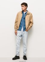 hombres chaqueta harrington de algodón Pepe Jeans 44JTZ830 camello - Imagen 3